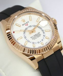 Rolex Sky-Dweller 18ct Everose Gold, White Index Dial on Rolex OysterFlex Strap, Reference: 326235, Circa: 2021, Complete with Box & Papers