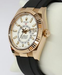 Alternative view of Rolex Sky-Dweller 18ct Everose Gold, White Index Dial on Rolex OysterFlex Strap, Reference: 326235, Circa: 2021, Complete with Box & Papers