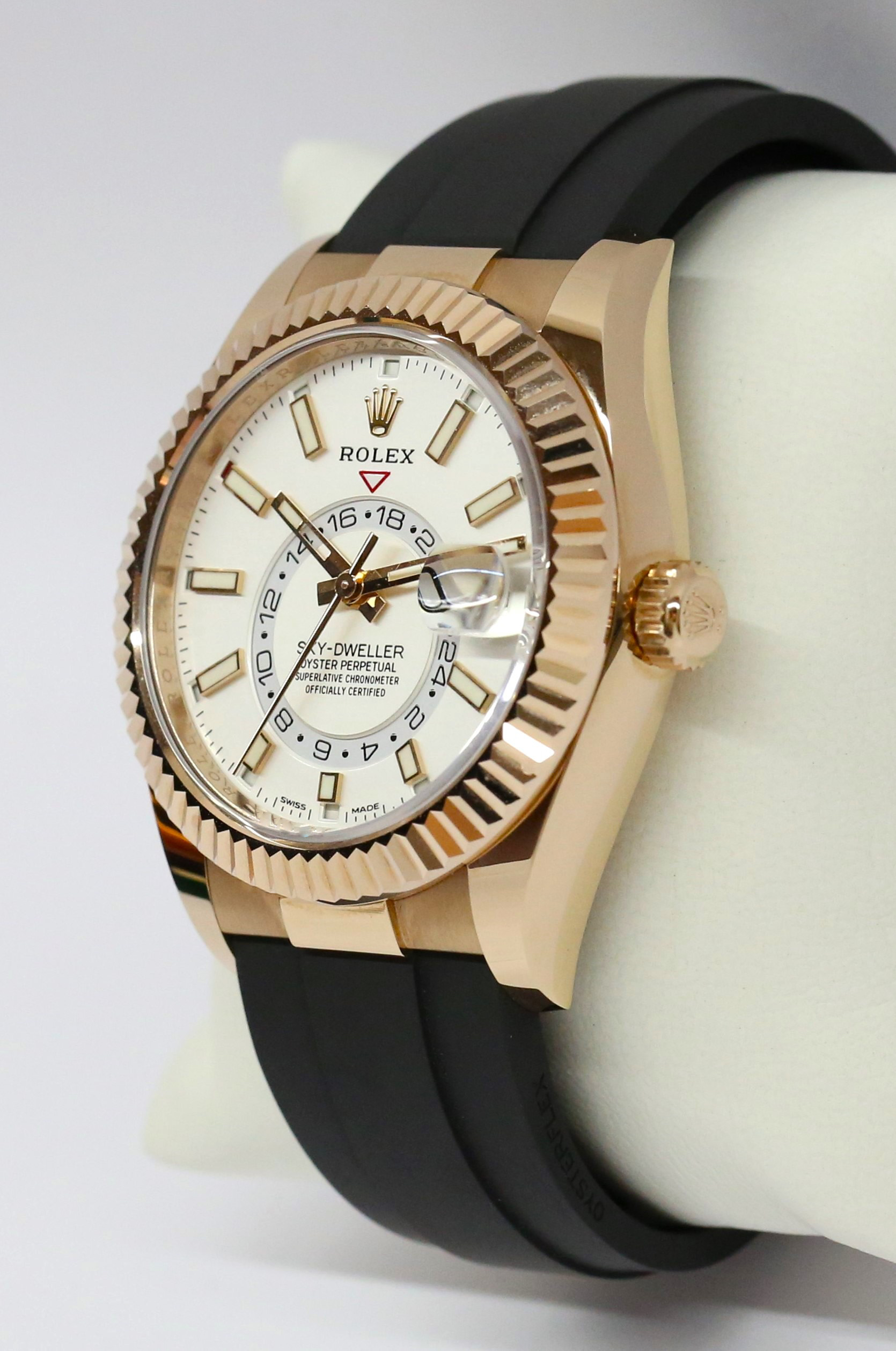 Rolex Sky-Dweller 18ct Everose Gold, White Index Dial on Rolex OysterFlex Strap, Reference: 326235, Circa: 2021, Complete with Box & Papers - Image 2