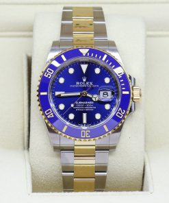 Rolex Submariner Date, current model 41mm 18ct Yellow Gold & Stainless Steel Case, Blue Index Dial, on Rolex Oyster Bracelet, Reference: 126613LB, Complete with Box and Papers