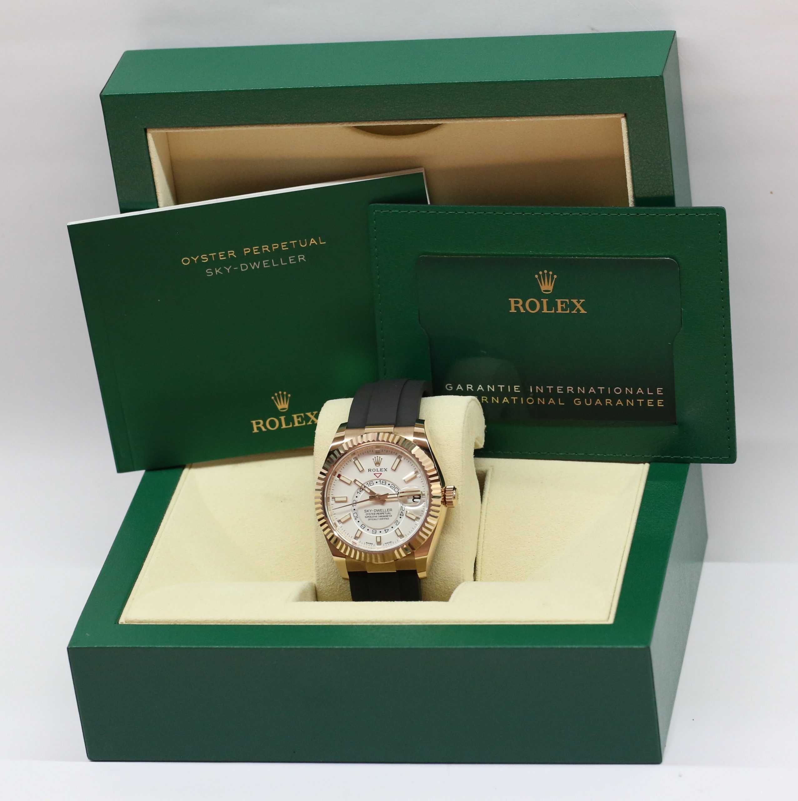 Rolex Sky-Dweller 18ct Everose Gold, White Index Dial on Rolex OysterFlex Strap, Reference: 326235, Circa: 2021, Complete with Box & Papers - Image 7