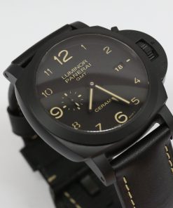 Panerai Luminor 1950 3 Day GMT in Ceramica, Black Arab Dial on a Panerai Strap, Reference PAM00441, Circa 2016, with Box & Papers