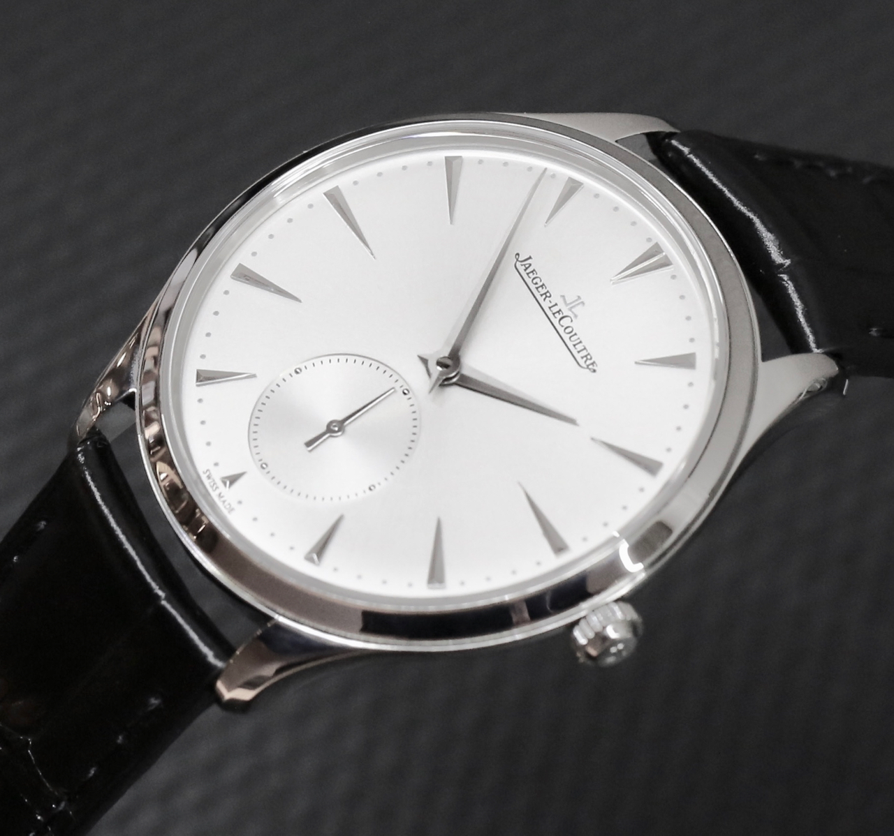 Jaeger Le Coultre Ultra Thin automatic Ref Q1278420, sold new in 2015, just serviced with new strap, $8,800(AUD) in GST