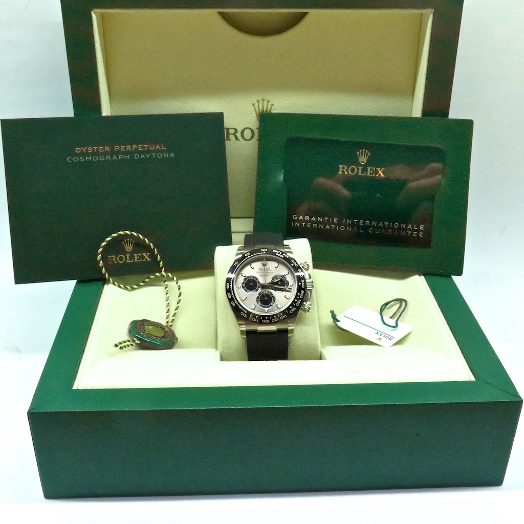 Rolex Oyster Perpetual Daytona Ref 116519LN white gold ceramic bezel Oysterflex. - Image 5