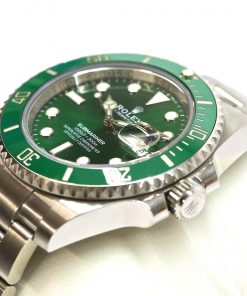Alternative view of Rolex Submariner Date Hulk (green bezel & dial)  case ref 116610LV 2019 full set.