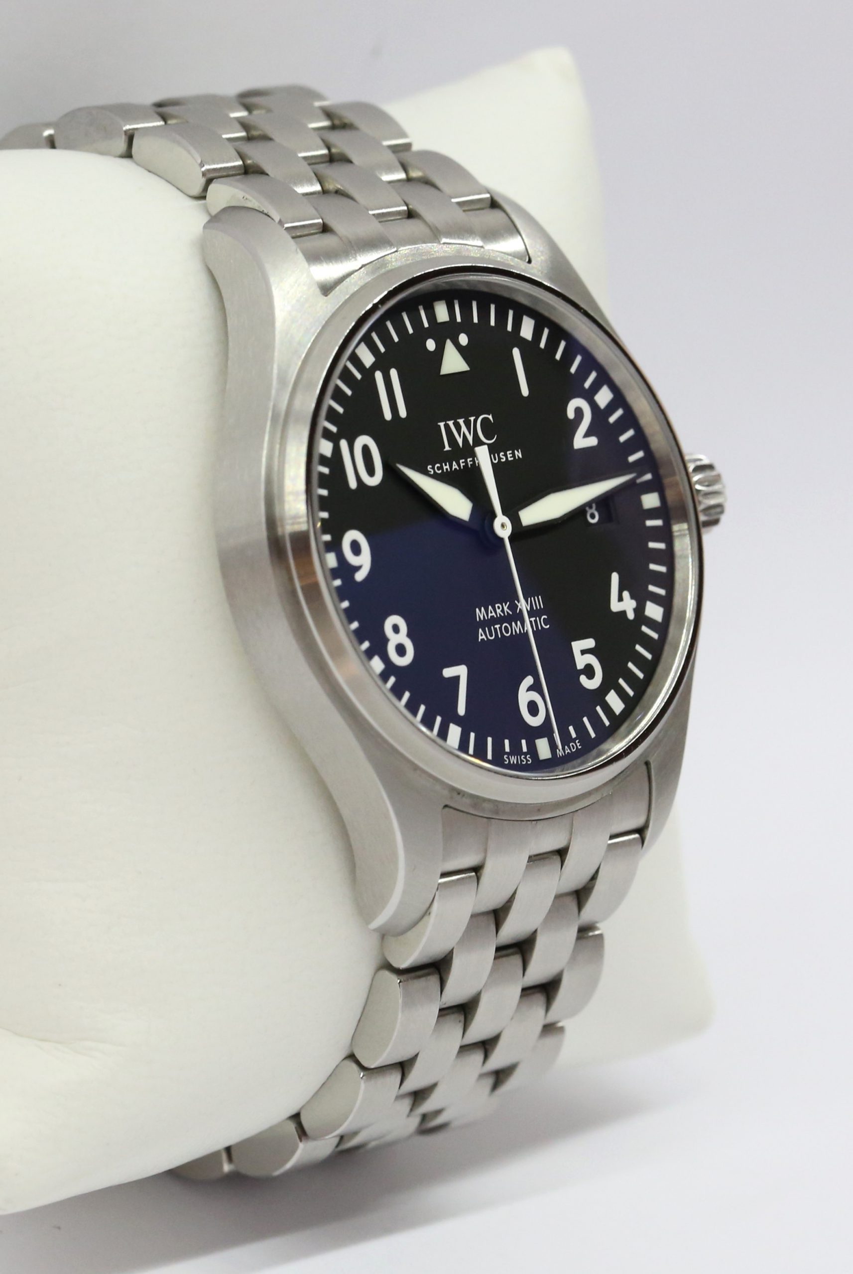 IWC Pilot’s Watch Mark XVIII in Stainless Steel, Black Arab Dial on IWC Stainless Steel Bracelet, Reference: IW327015, Circa: 2021, with Box & Papers - Image 3