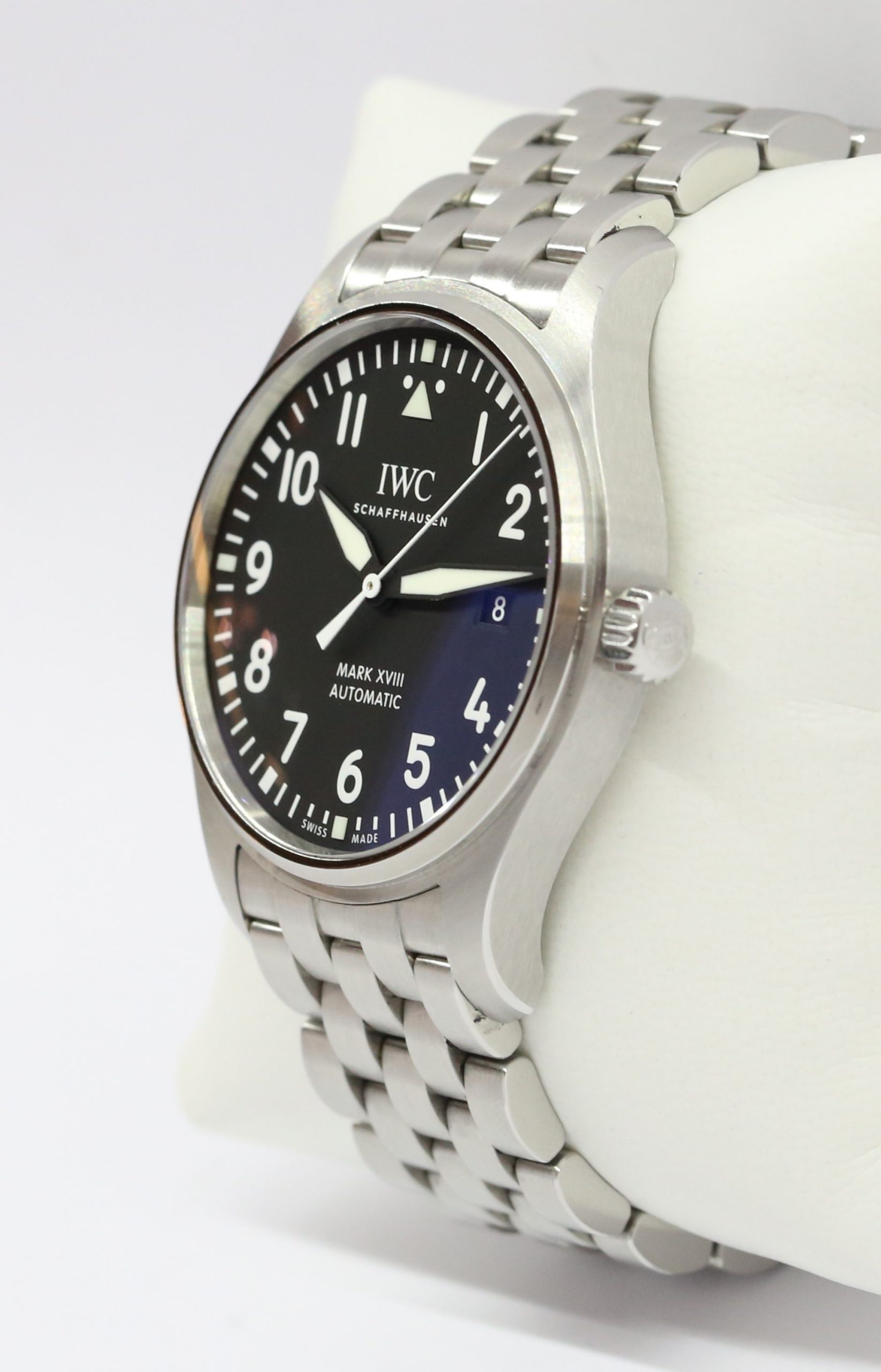 IWC Pilot’s Watch Mark XVIII in Stainless Steel, Black Arab Dial on IWC Stainless Steel Bracelet, Reference: IW327015, Circa: 2021, with Box & Papers - Image 2