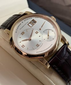 A. Lange & Sohne Lange 1 ref 191-032, 38.5mm rose gold, full set B&P.