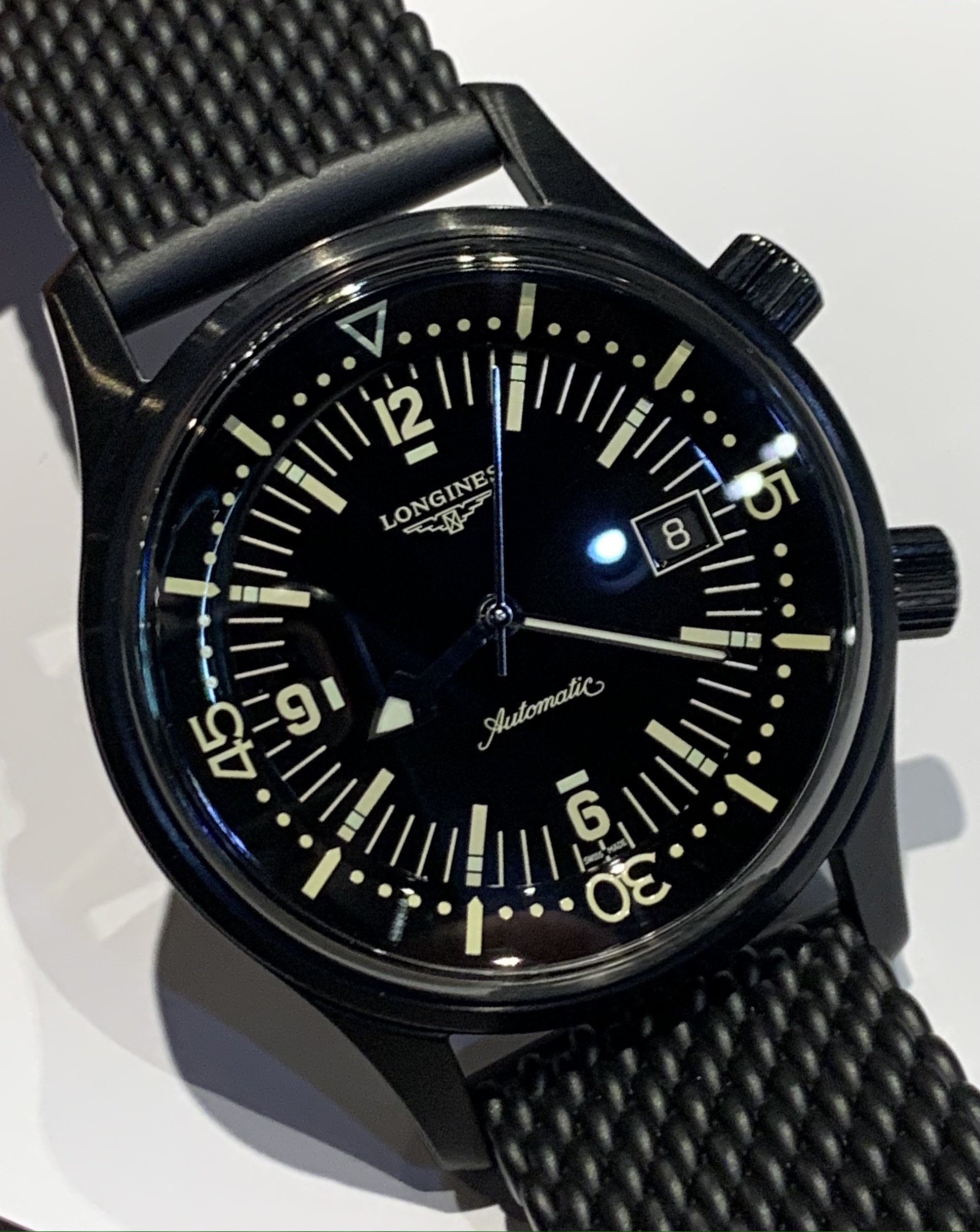 Longines Legend Divers black auto date PVD August 2022, full set B&P - Image 3