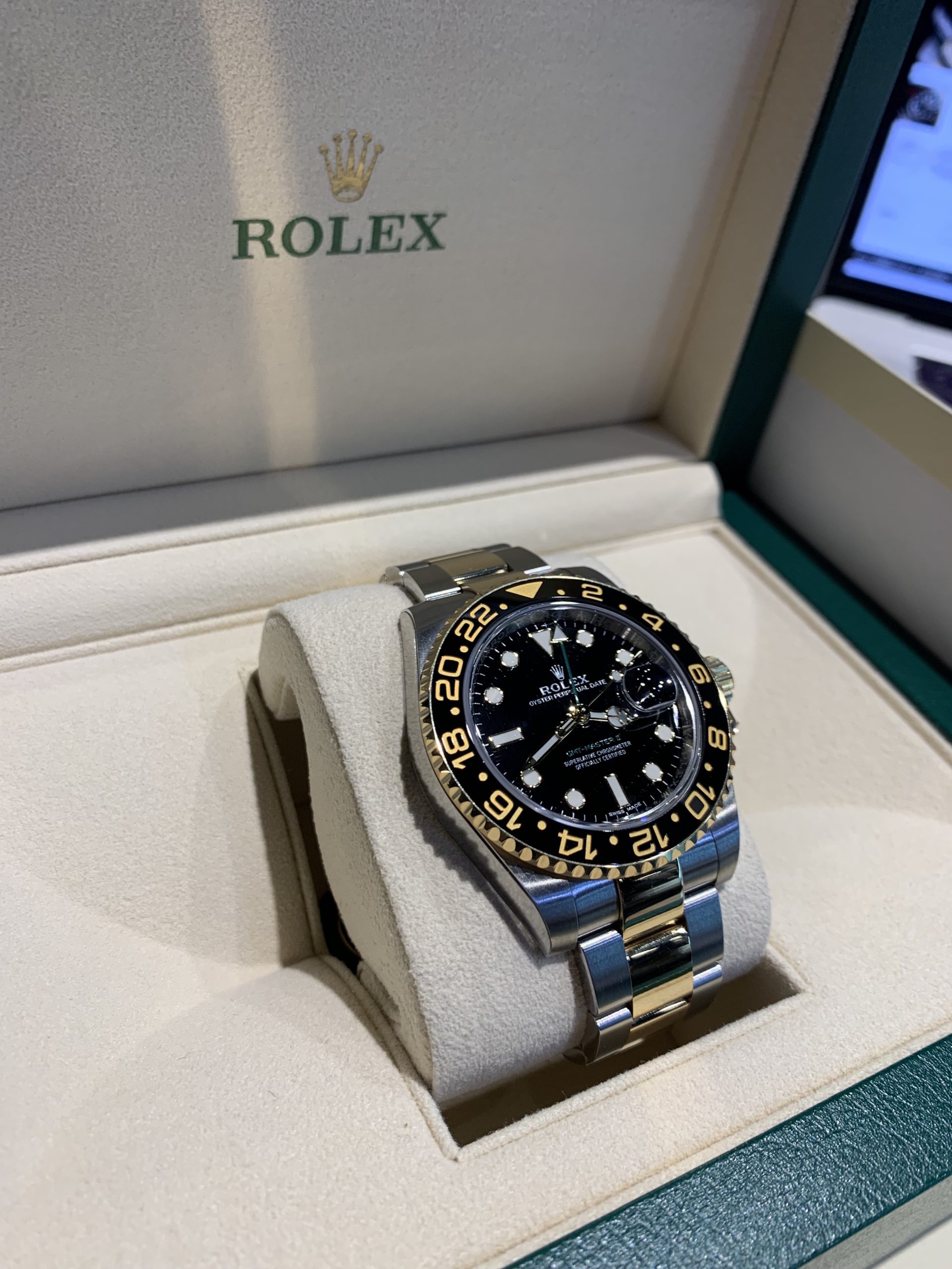 Rolex Oyster Perpetual GMT Master II in Stainless steel and 18ct Yellow Gold, Case Ref: 116713LN Dec 2018, full set Box&Papers $25,630.00 - Image 2