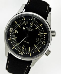 Alternative view of Longines Legend Diver Date 42mm Automatic,  in Stainless Steel on a leather strap, Ref: L36744500, Complete with inner and outer box, book and Longines Warranty card ,Circa: 2022