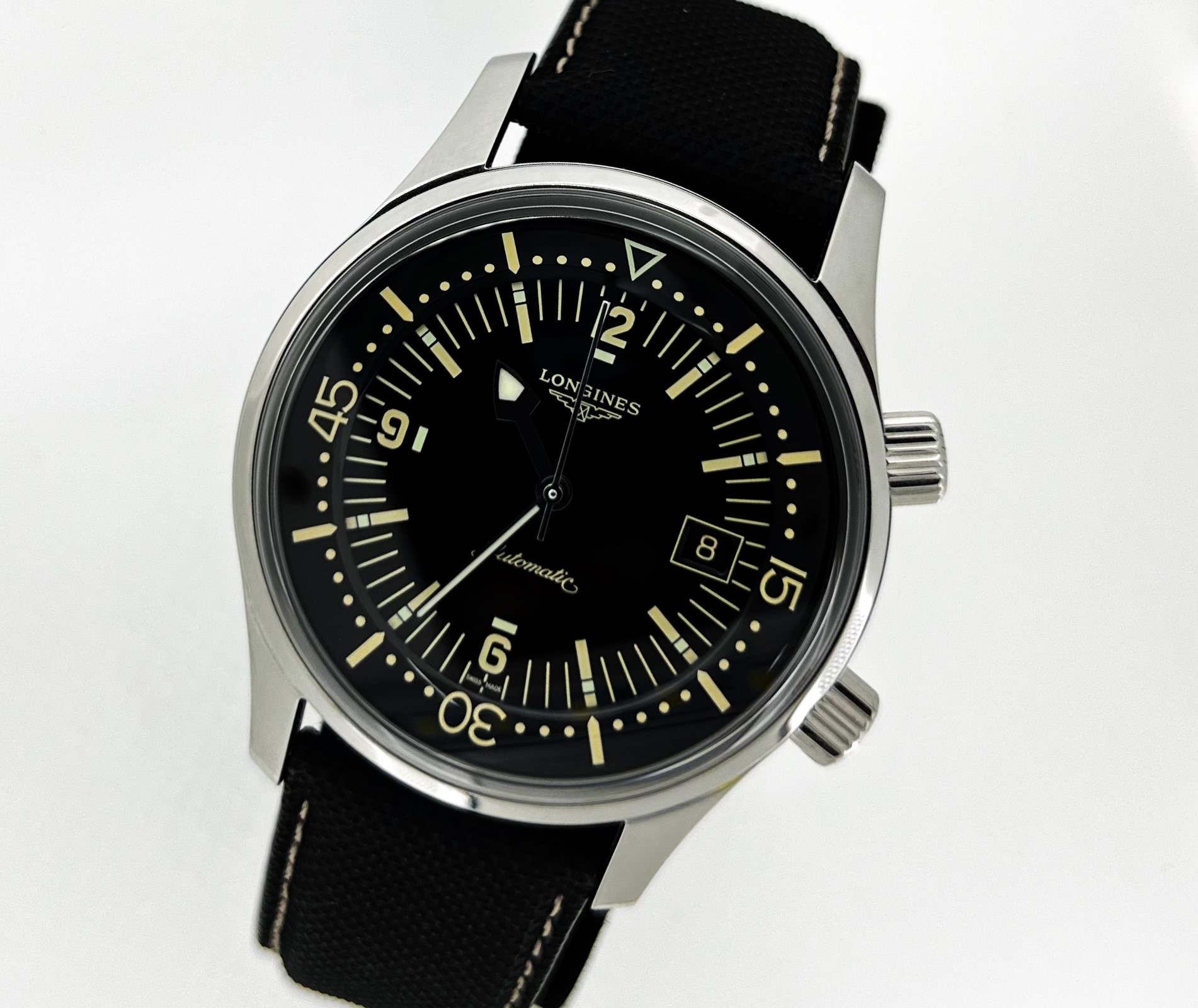 Longines Legend Diver Date 42mm Automatic, in Stainless Steel on a leather strap, Ref: L36744500, Complete with inner and outer box, book and Longines Warranty card ,Circa: 2022 - Image 2