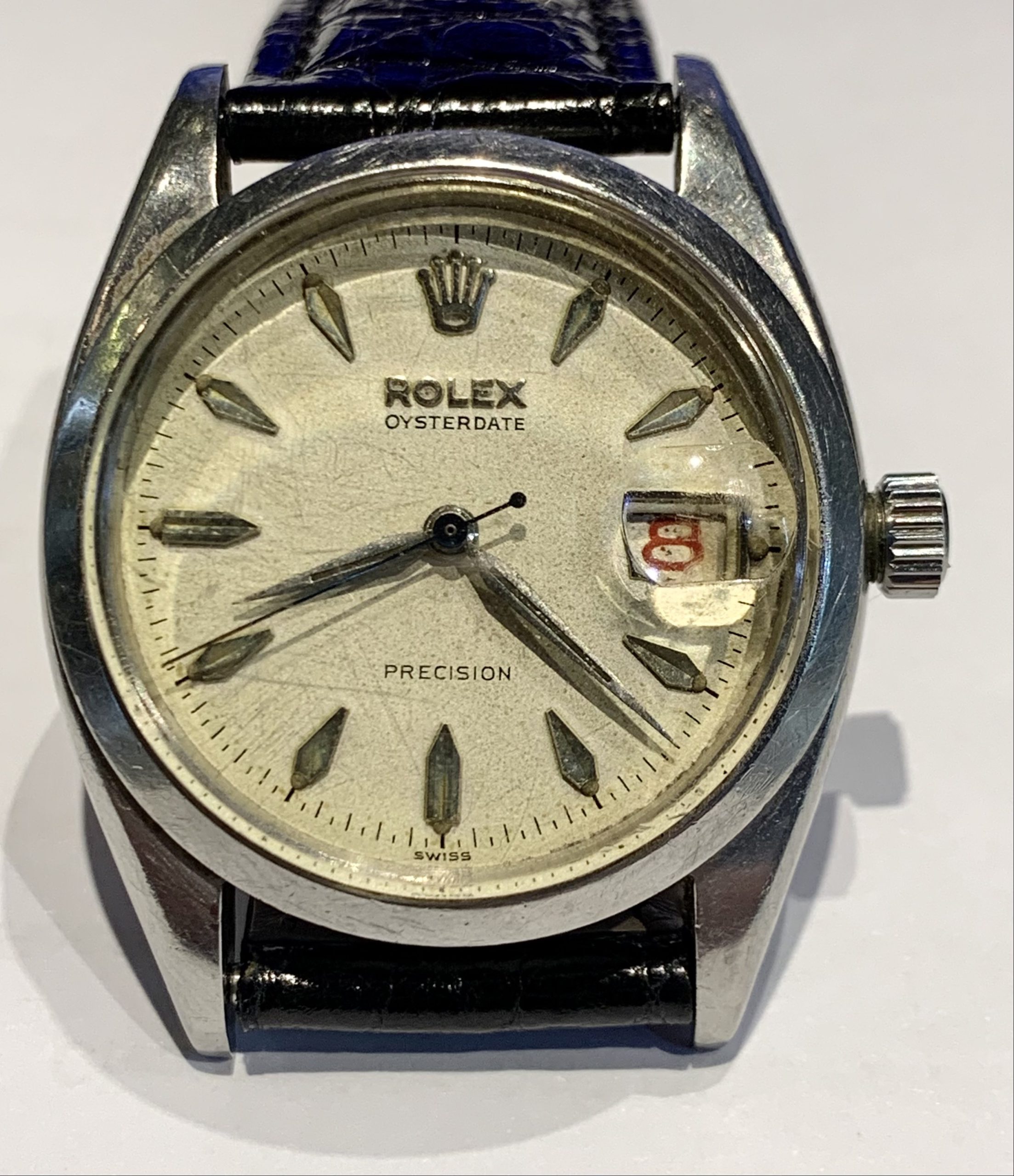 Rolex Oysterdate Precision Case reference 6494, Ca 1958, just traded, sold as is, wholesale unrestored but working. $1,980.00