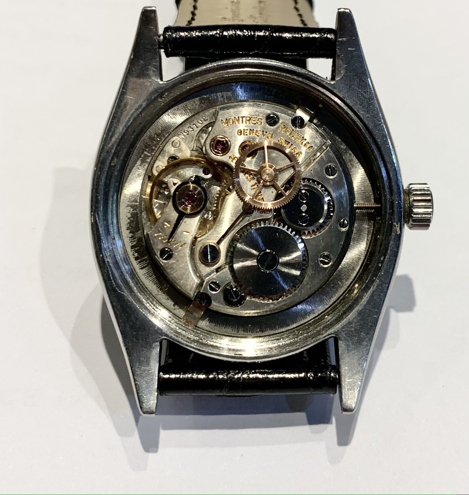 Rolex Oysterdate Precision Case reference 6494, Ca 1958, just traded, sold as is, wholesale unrestored but working. $1,980.00 - Image 8