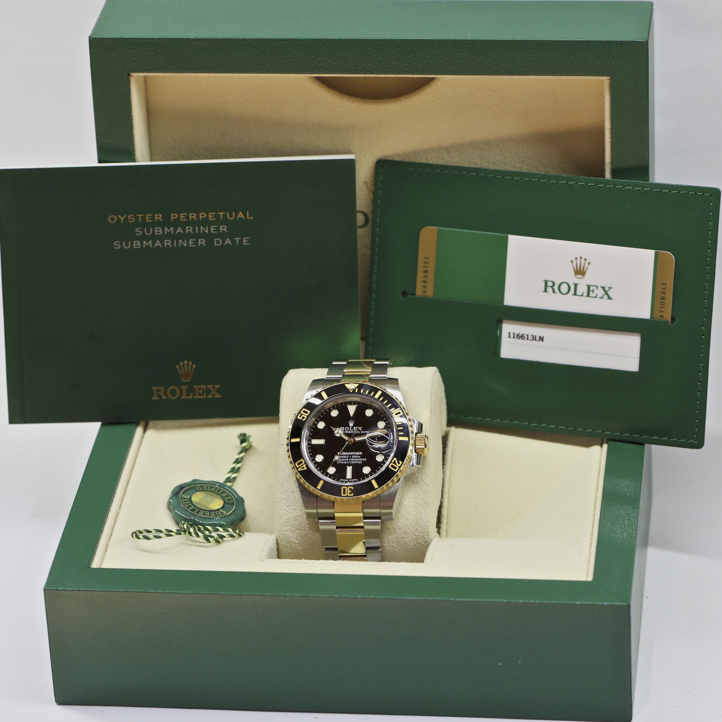 Rolex Submariner Date 18ct Yellow Gold & Stainless Steel on Matching Rolex Oyster Bracelet, Black Index Dial, Ref: 116613LN, Circa: 2020, Complete with Box & Papers, Balance of Rolex 5 year Factory Warranty - Image 8