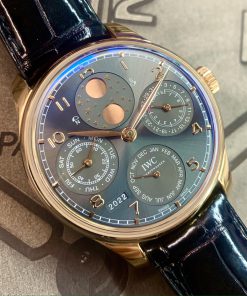 Alternative view of IWC Portugieser Perpetual Calendar in 18ct Rose Gold, Gray Arab dial, on IWC Strap with 18ct Deployant Clasp, Ref: IW503404, Circa: 2020, Complete with Box & Papers "RRP $64,700"