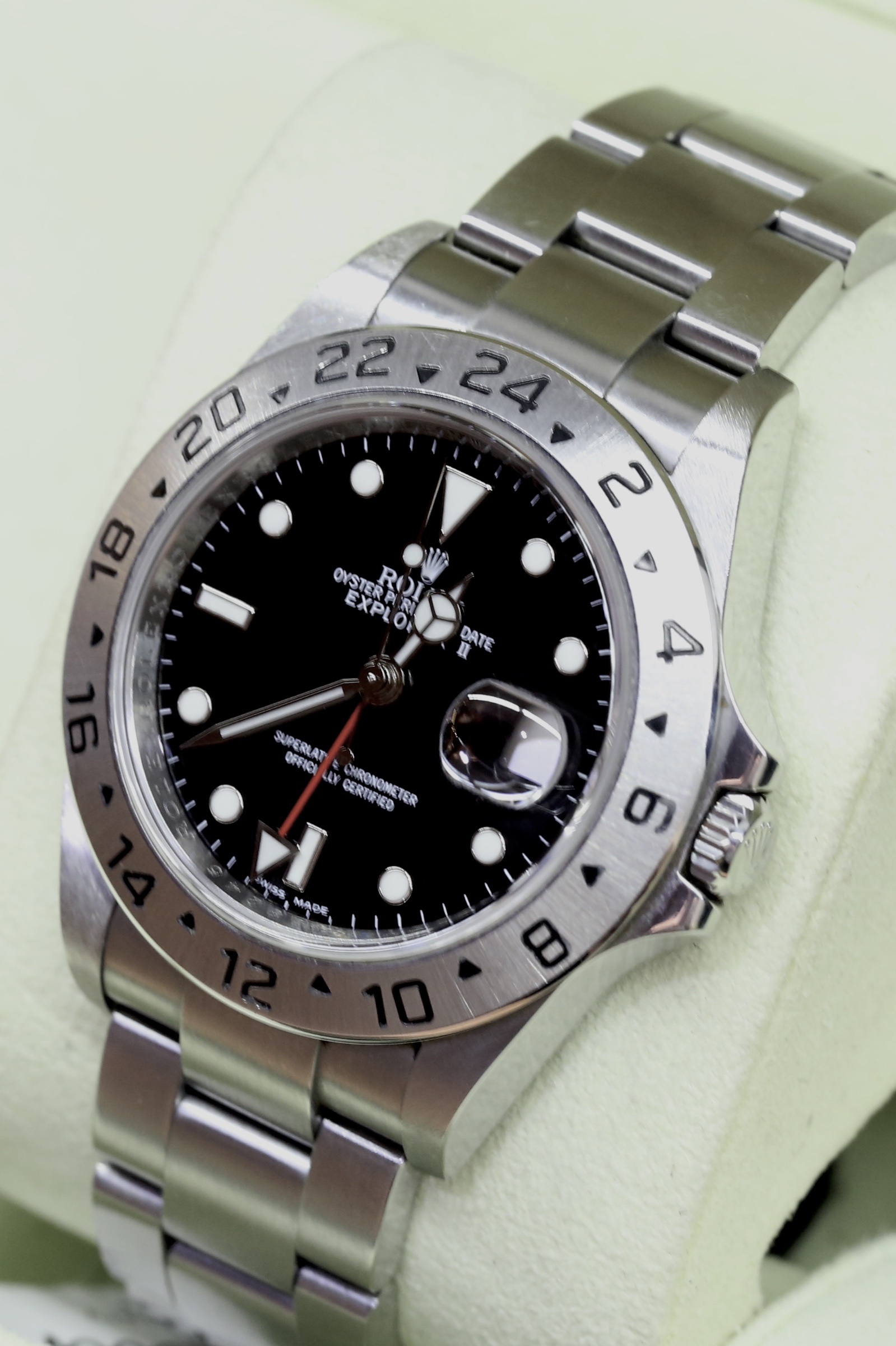 Rolex Explorer 2 GMT, Stainless Steel, Black Index Dial on Rolex Oyster Bracelet, Reference: 16570, Circa: 2008/9, with Box & book - Image 2