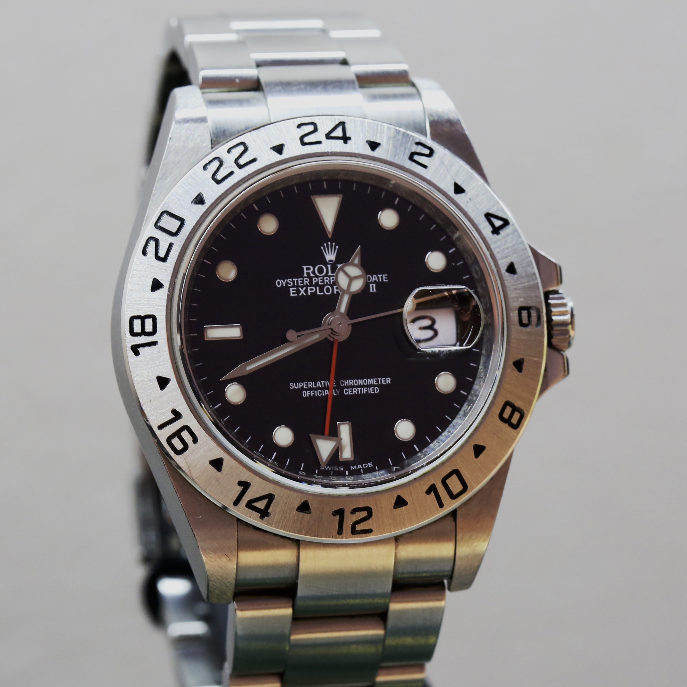 Rolex Explorer 2 GMT, Stainless Steel, Black Index Dial on Rolex Oyster Bracelet, Reference: 16570, Circa: 2008/9, with Box & book - Image 4