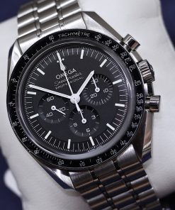 Omega Speedmaster Professional Moonwatch, Black Index Dial on Omega Stainless Steel Bracelet, Reference: 31030425001002, Complete with Box, book and Omega Warranty cards. Circa: 2022