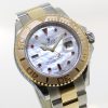Rolex Yacht-Master 40, Ref 16233 18ct yellow gold and stainless steel, stunning Mother of Pearl Ruby index dial, Oyster bracelet Just serviced by Rolex Australia