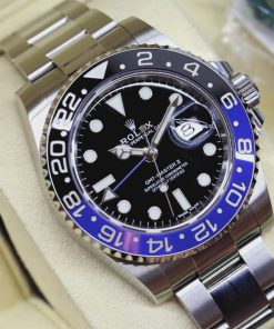 Rolex GMT Master II Stainless Steel, Black Index Dial, "Batman" Blue Black Ceramic Bezel on Oystersteel Bracelet, Ref 116710BLNR, Circa: 2018, Complete with Box & Papers