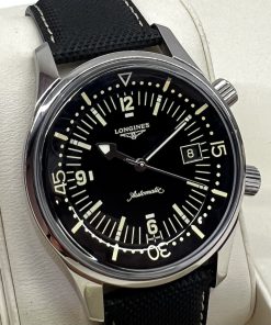 Longines Legend Diver Date 42mm Automatic,  in Stainless Steel on a leather strap, Ref: L36744500, Complete with inner and outer box, book and Longines Warranty card ,Circa: 2022