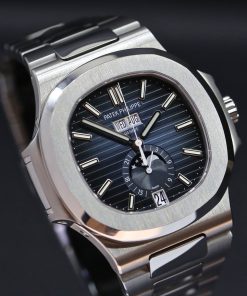 Patek Philippe Nautilus Annual Calendar Moon phase with the new blue index dial, Ref 5726/1A, in stainless steel, full set, Ca 2021. $165,000(AUD) + GST!!!
