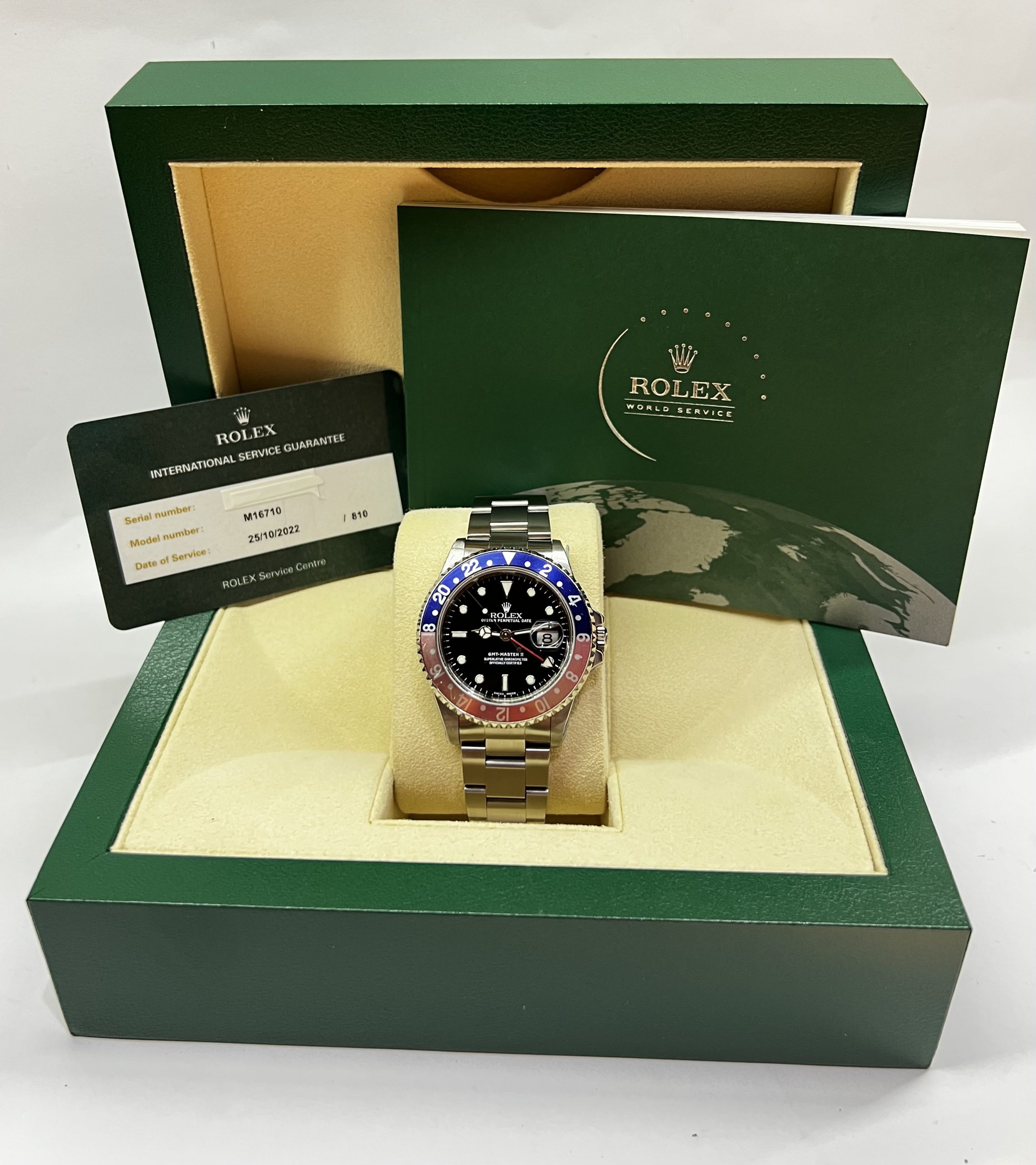 Rolex Oyster Perpetual GMT Master II Case ref 16710, Ca 1999, just back from Rolex Service Centre, - Image 8
