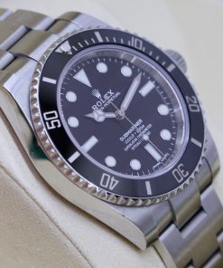 Alternative view of Rolex Submariner Ceramic Bezel, Non-Date 40mm in Stainless Steel on a Rolex Oystersteel Bracelet, Reference 114060, Circa: 2017,  With Box & Warranty Card