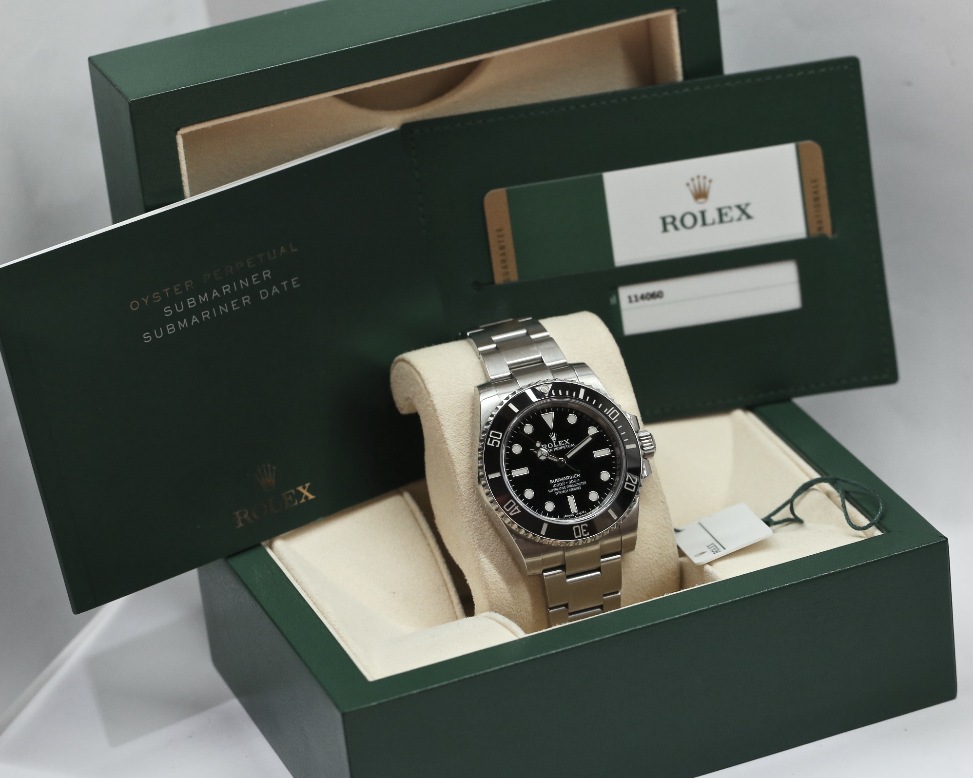 Rolex Submariner Ceramic Bezel, Non-Date 40mm in Stainless Steel on a Rolex Oystersteel Bracelet, Reference 114060, Circa: 2017, With Box & Warranty Card - Image 4