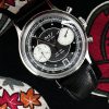 Kurono Tokyo, Bunkyo Tokyo CHRONOGRAPH II , Black Index Dial silver sub dials, in Stainless Steel 38mm limited production of 500, Circa: 2020 on Strap Complete with Box and Papers