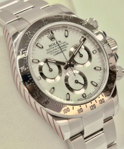 Rolex Oyster Perpetual Cosmograph Daytona, in Stainless Steel, White Index Dial, on Rolex Oyster Bracelet, Ref. 116520, Ca. 2012, Complete with Box & Papers