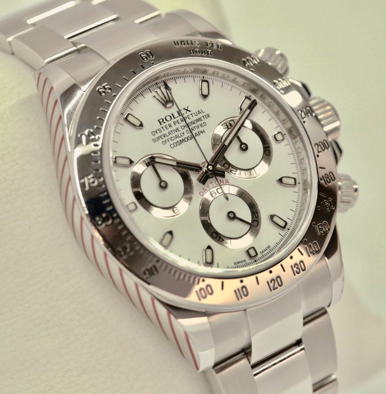 Rolex Oyster Perpetual Cosmograph Daytona, in Stainless Steel, White Index Dial, on Rolex Oyster Bracelet, Ref. 116520, Ca. 2012, Complete with Box & Papers