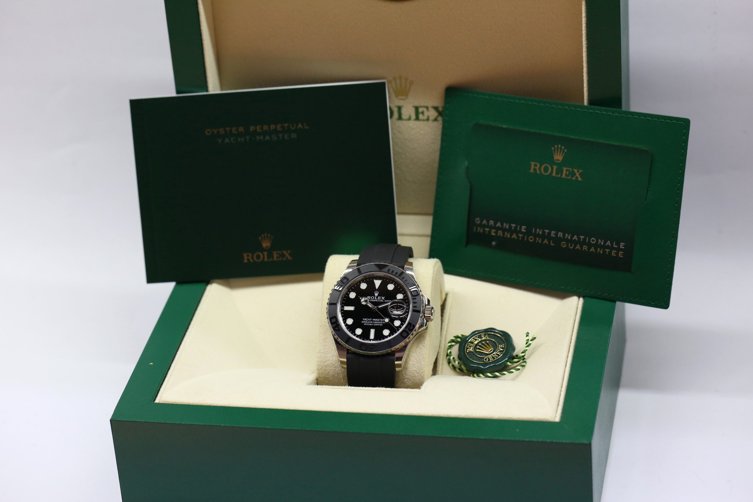 Rolex Yacht-Master 42 in 18ct White Gold, Black Ceramic bezel & Black index dial, on Rolex Oysterflex Bracelet, Ref. 226659, Ca. 2022, Complete with Box & Papers - Image 6