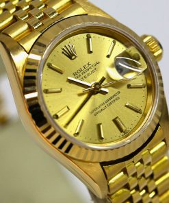 Rolex Lady-Datejust 26 in 18ct Yellow Gold on Rolex 18ct Jubilee Bracelet, Champagne index dial, Ref: 69178, Ca 1990