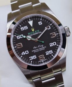 Rolex Air King Stainless Steel on Rolex Oyster Bracelet, Black 3,6,9 Dial, Reference: 116900, Circa: 2021, Complete with Box & Papers