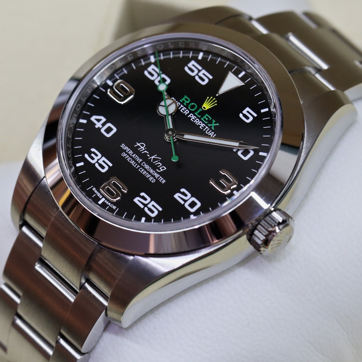 Rolex Air King Stainless Steel on Rolex Oyster Bracelet, Black 3,6,9 Dial, Reference: 116900, Circa: 2021, Complete with Box & Papers - Image 2