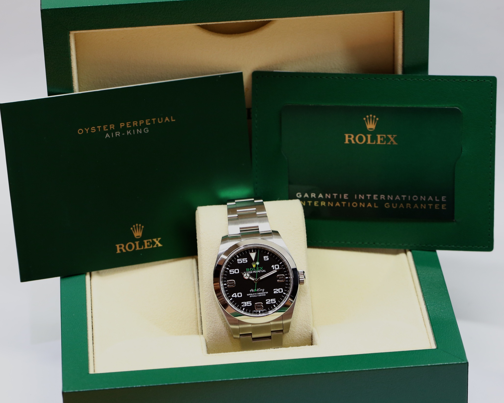 Rolex Air King Stainless Steel on Rolex Oyster Bracelet, Black 3,6,9 Dial, Reference: 116900, Circa: 2021, Complete with Box & Papers - Image 5
