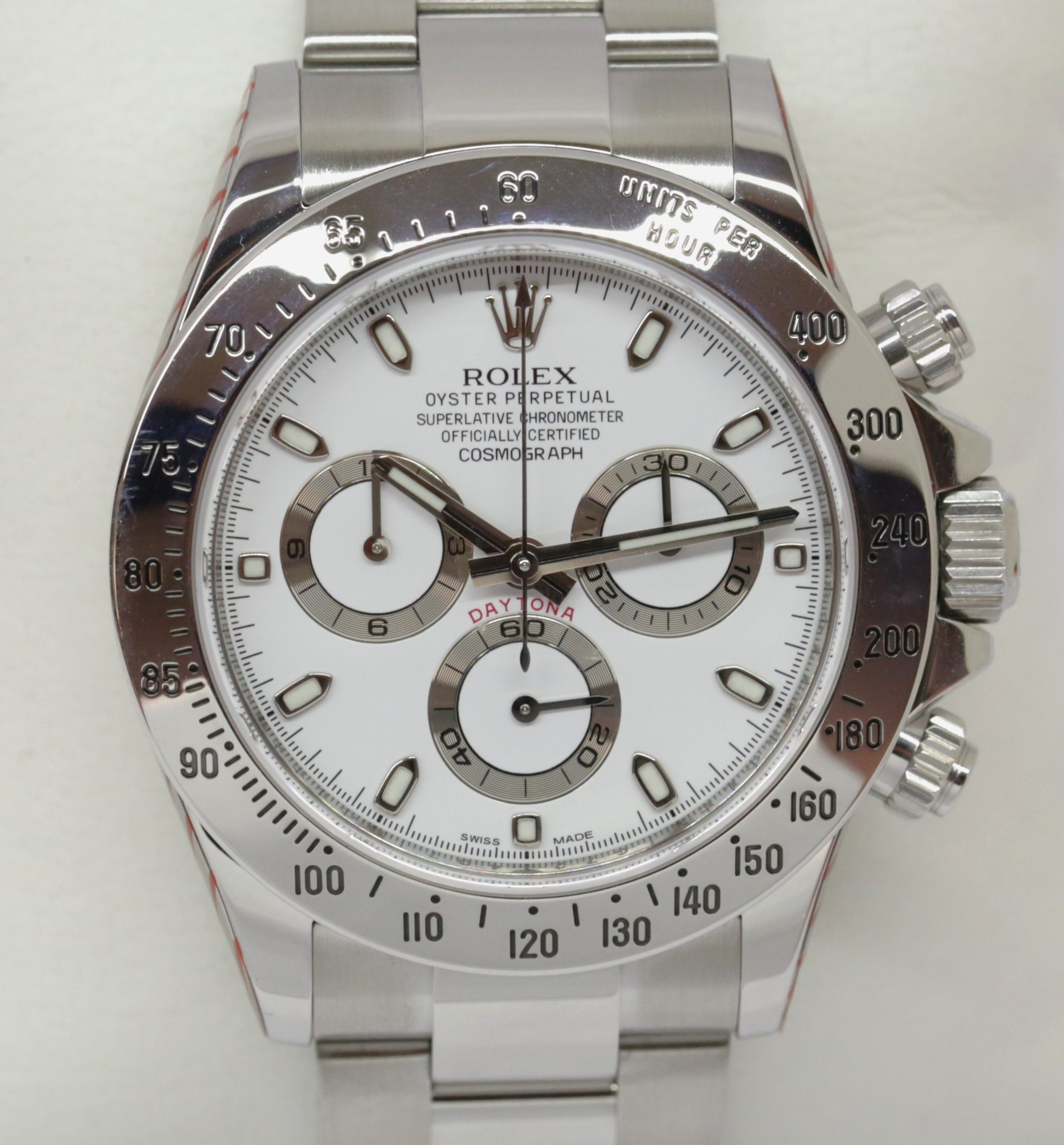 Rolex Oyster Perpetual Cosmograph Daytona, in Stainless Steel, White Index Dial, on Rolex Oyster Bracelet, Ref. 116520, Ca. 2012, Complete with Box & Papers - Image 3
