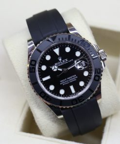 Alternative view of Rolex Yacht-Master 42 in 18ct White Gold, Black Ceramic bezel & Black index dial, on Rolex Oysterflex Bracelet, Ref. 226659, Ca. 2022, Complete with Box & Papers