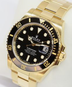 Alternative view of Rolex Submariner Date in 18ct Yellow Gold on 18ct Yellow Gold Rolex Oyster Bracelet, Black Index Dial, Black Ceramic Bezel, Ref: 126618LN, with Box, Book, Swing tags & Rolex Warranty card