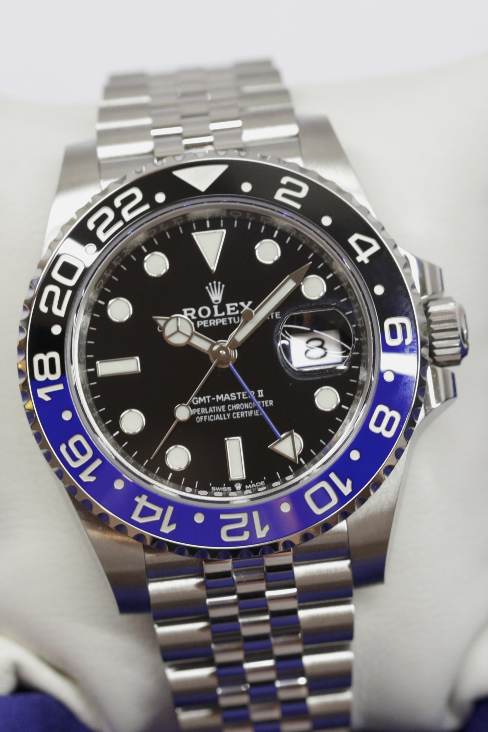 Rolex Oyster Perpetual GMT Master 2, Blue-Black Cerachrome Bezel. on Rolex stainless steel Jubilee bracelet, Ref 126710BLNR, full set. - Image 5