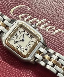 Cartier Panthere stainless steel & 18ct yellow gold quartz movement, just serviced by Cartier service centre.