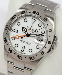 Alternative view of Rolex Oyster Perpetual Explorer II Polar ref 226570, sold new in 2021 full set, 42mm in diameter.