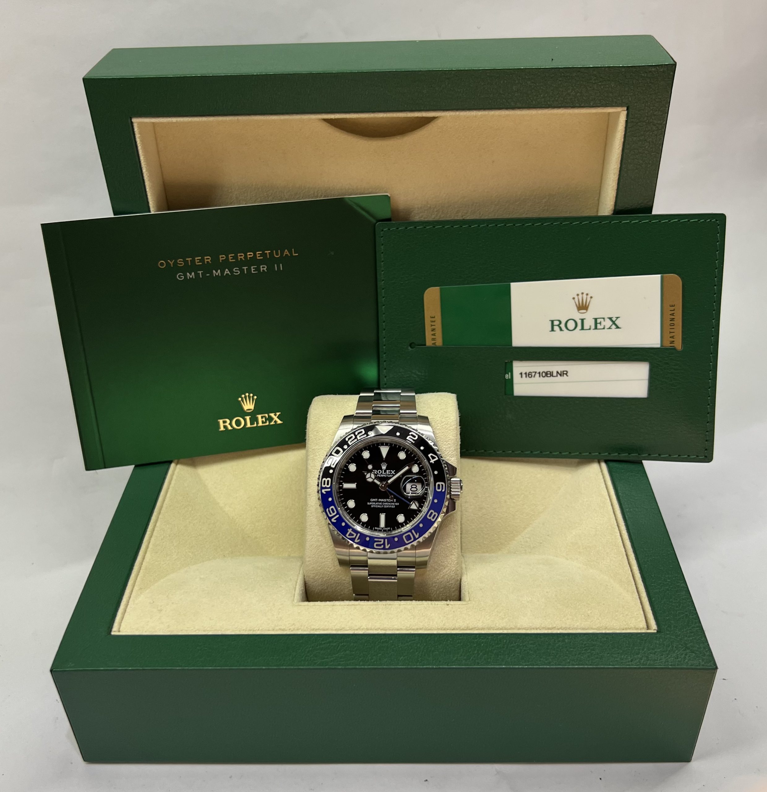 Rolex GMT Master II "Batman", in Stainless Steel, Black & Blue Ceramic Bezel, Black Index Dial, on Rolex OysterSteel Bracelet, Ref. 116710BLNR, Circa. 2017, Complete with Box & Papers - Image 4