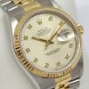 Rolex Oyster Perpetual Datejust 36mm ref 16233, Ca 1993, steel and 18ct yellow gold, factory diamond dial, serviced at Rolex service centre.