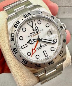 Rolex Oyster Perpetual Explorer II Polar ref 226570, sold new in 2021 full set, 42mm in diameter.