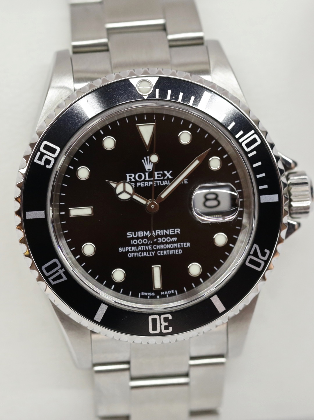 Rolex Submariner Date in Stainless Steel on Rolex Stainless steel Flip lock Oyster Bracelet, Black Index Dial, Complete with the Inner & Outer box, Rolex Warranty certificate and swing tags. Reference: 16610, Circa 2004 - Image 3