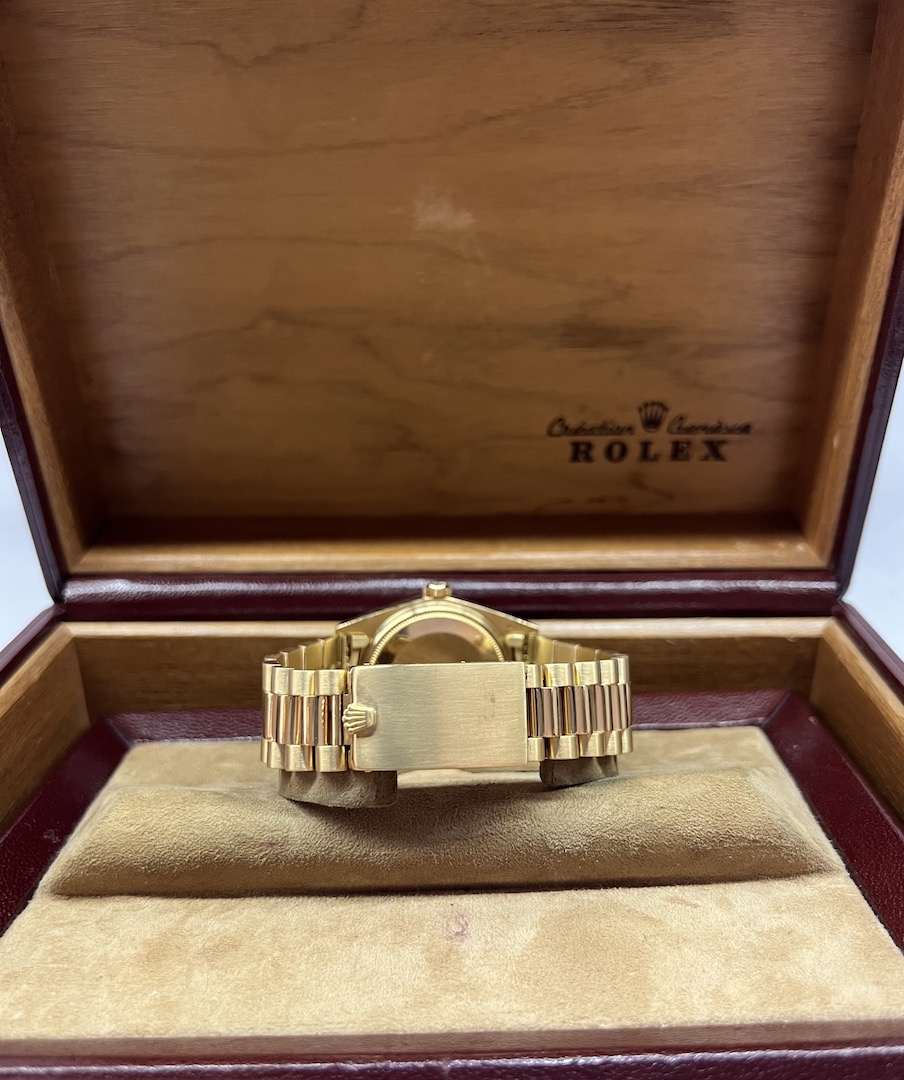 Rolex Oyster Perpetual Day Date 18ct Yellow Gold, Factory Matte Champagne index Dial, 18ct Yellow Gold President Bracelet,Ref: 1803, Circa: 1978, Just returned from Rolex Australia Service with 2 years Warranty. - Image 6