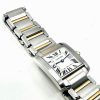Cartier Tank Francaise Watch, in Stainless Steel & 18ct Yellow Gold, Quartz Movement, Silver-Grained Dial on Stainless Steel & 18ct Yellow Gold Cartier Bracelet, Ref. 2465, Circa: 2009 with Box